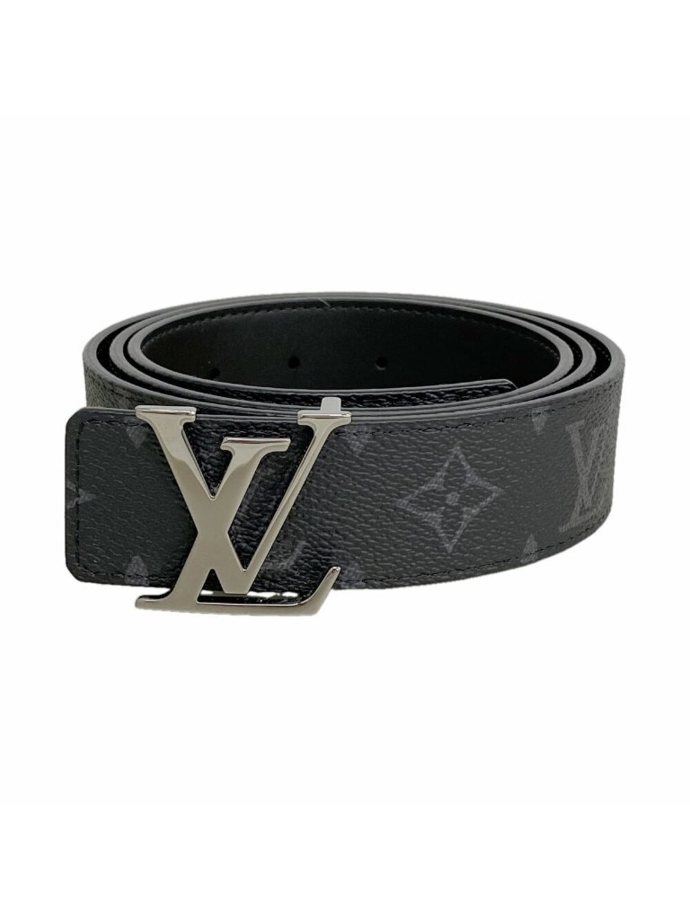 Louis Vuitton Belt Monogram Eclipse LV Initial M Black